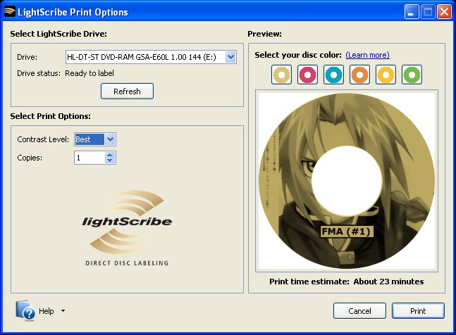 Lightscribe software download