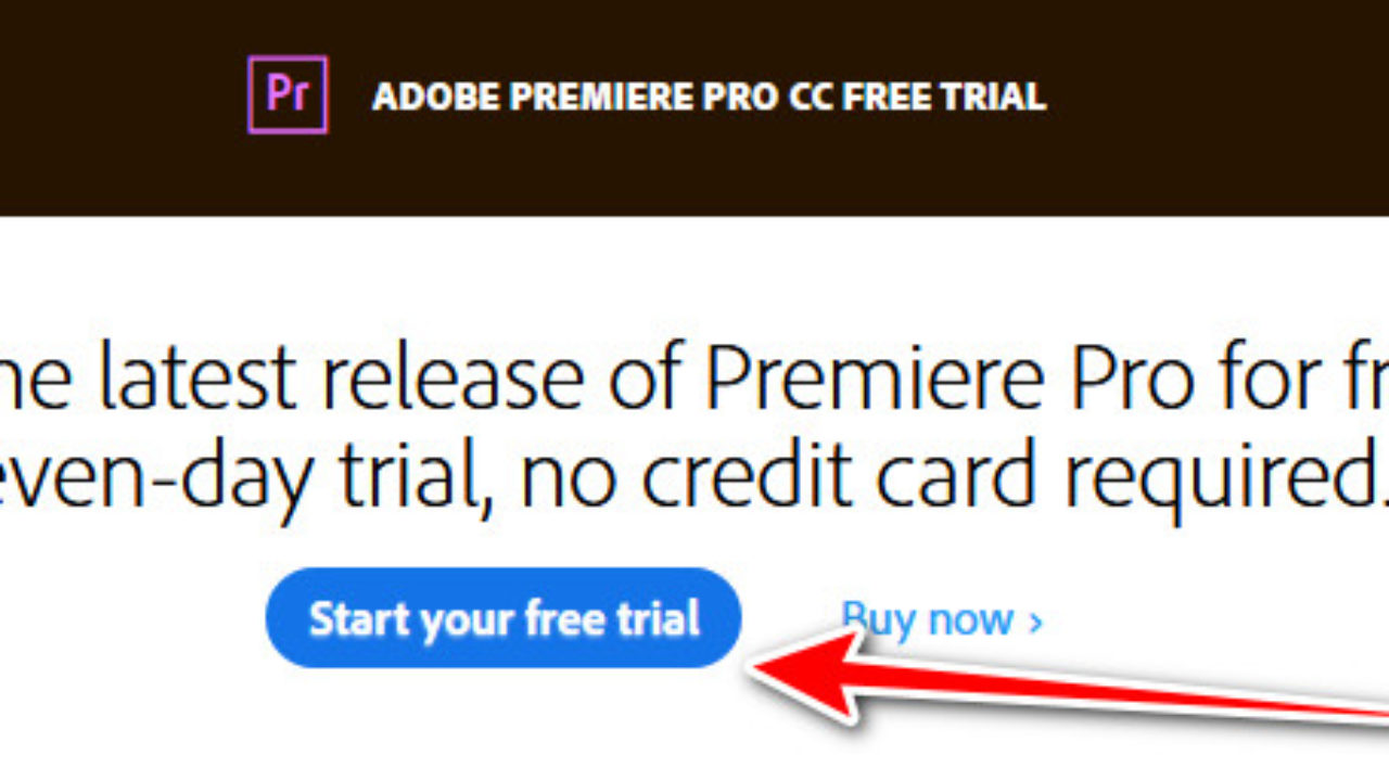 adobe premiere pro trial without credit card